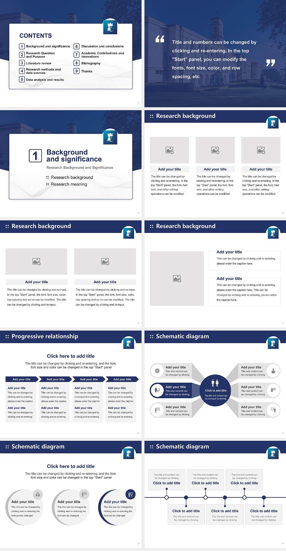 University of Nottingham Graduation Thesis Defense PPT Template4:3 ratio PPT effect preview image2