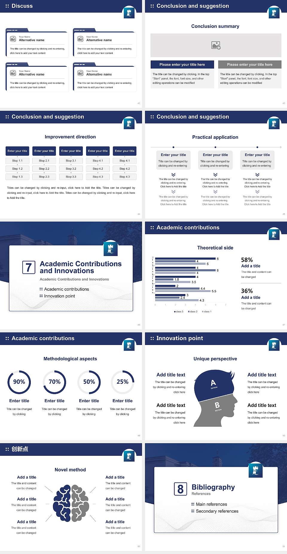 University of Nottingham Graduation Thesis Defense PPT Template4:3 ratio PPT effect preview image6