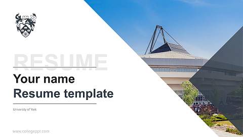 University of York Resume PPT Template