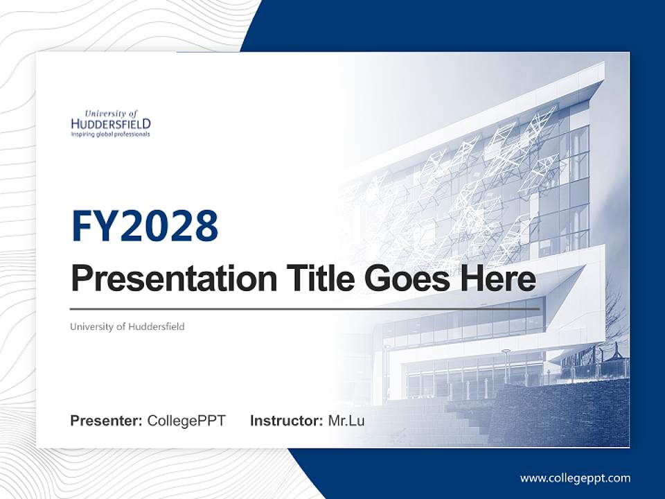 University of Huddersfield Academic Presentation/Research Findings Report PPT Template4:3 ratio PPT effect preview image5