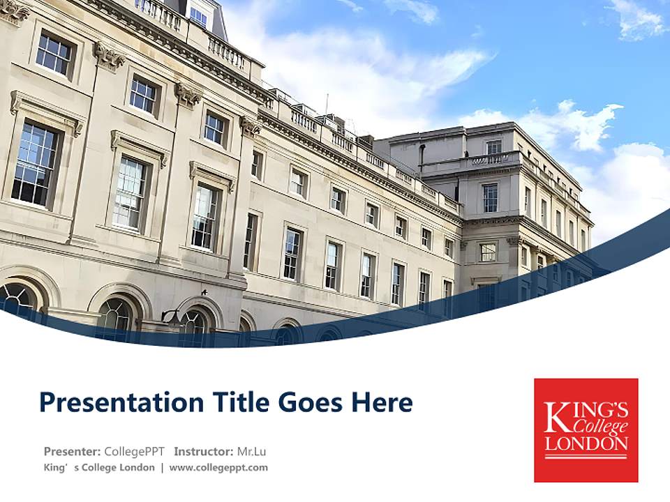 King’s College London Course/Courseware Creation PPT Template4:3 ratio PPT effect preview image5