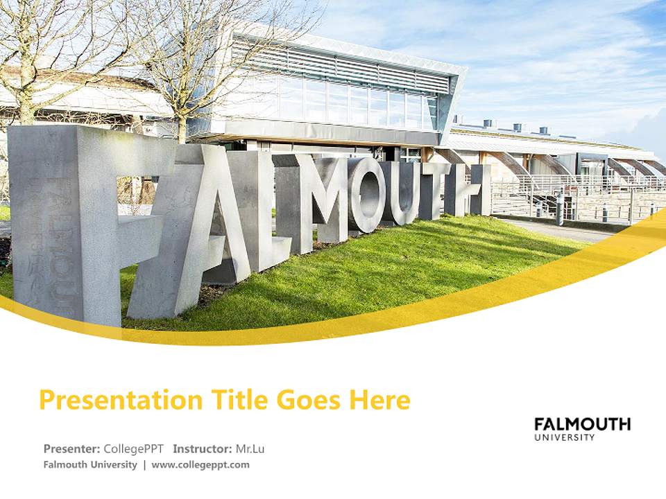 Falmouth University Course/Courseware Creation PPT Template4:3 ratio PPT effect preview image5