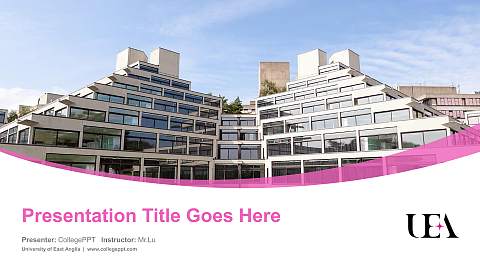 University of East Anglia Course/Courseware Creation PPT Template