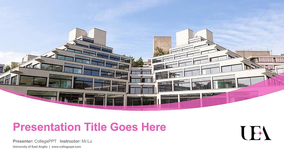 University of East Anglia Course/Courseware Creation PPT Template16:9 ratio PPT effect preview image