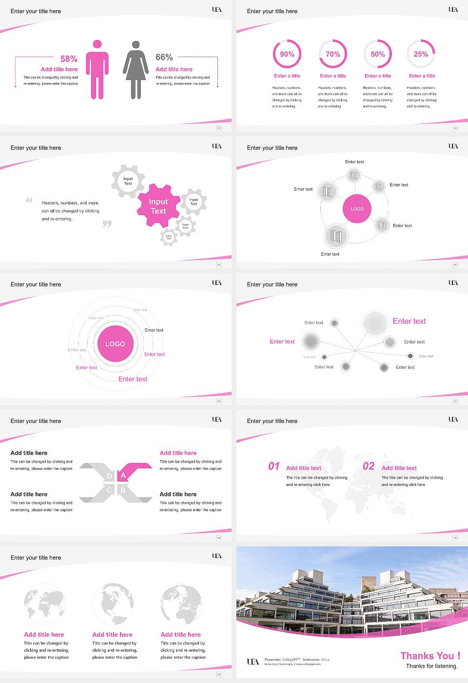 University of East Anglia Course/Courseware Creation PPT Template16:9 ratio PPT effect preview image4