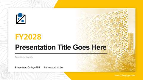 Ravensbourne University Academic Presentation/Research Findings Report PPT Template