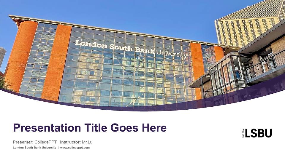 London South Bank University Course/Courseware Creation PPT Template16:9 ratio PPT effect preview image