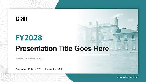 University of the Highlands and Islands Academic Presentation/Research Findings Report PPT Template