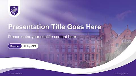 University of Sheffield Lecture Sharing and Networking Event PPT Template