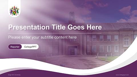 Edge Hill University Lecture Sharing and Networking Event PPT Template