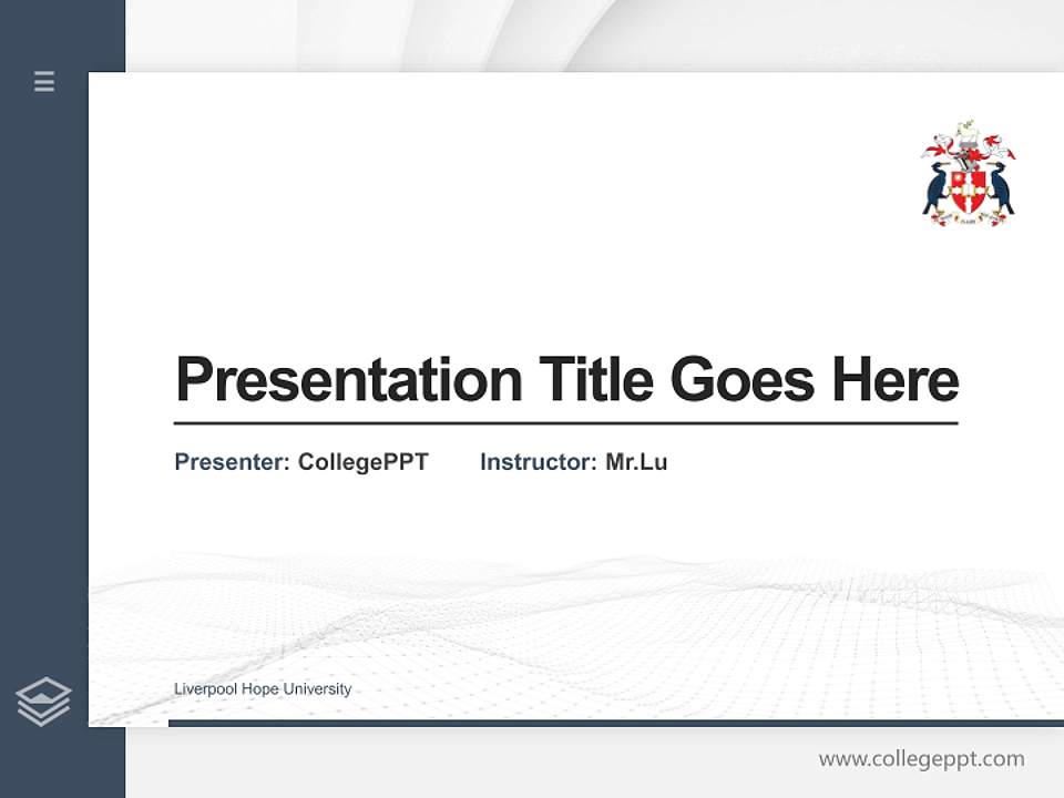 Liverpool Hope University Thesis Proposal/Graduation Defense PPT Template4:3 ratio PPT effect preview image5