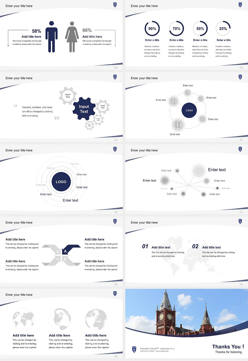 University of Liverpool Course/Courseware Creation PPT Template16:9 ratio PPT effect preview image4