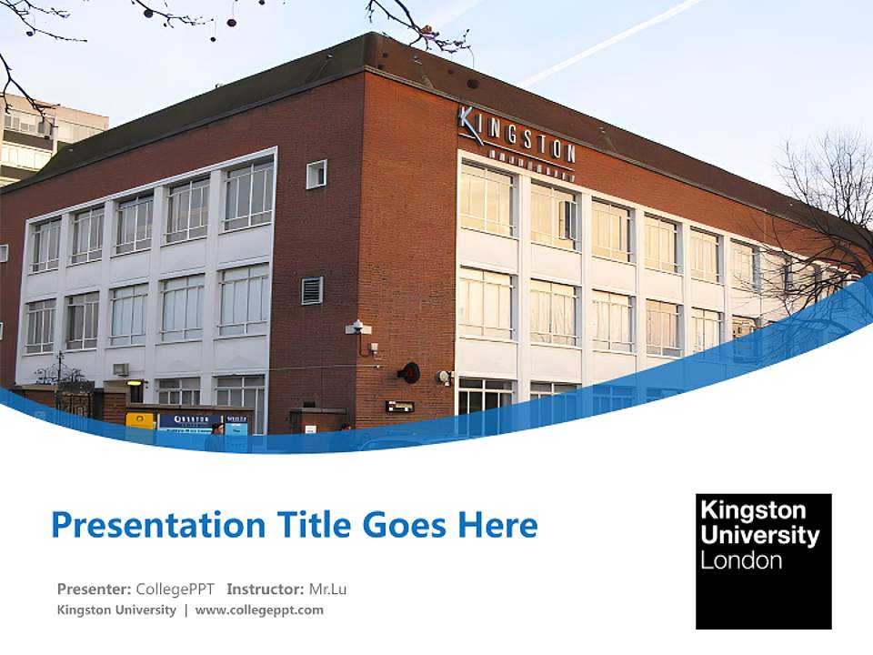 Kingston University Course/Courseware Creation PPT Template4:3 ratio PPT effect preview image5