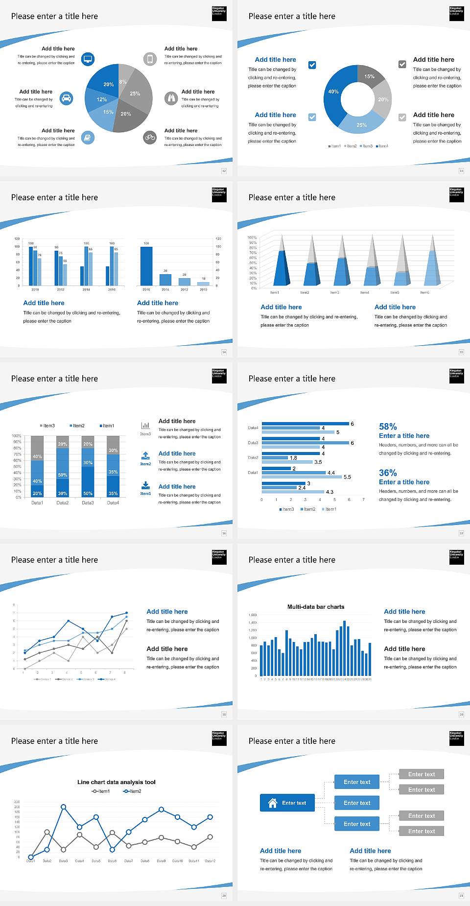 Kingston University Course/Courseware Creation PPT Template4:3 ratio PPT effect preview image3