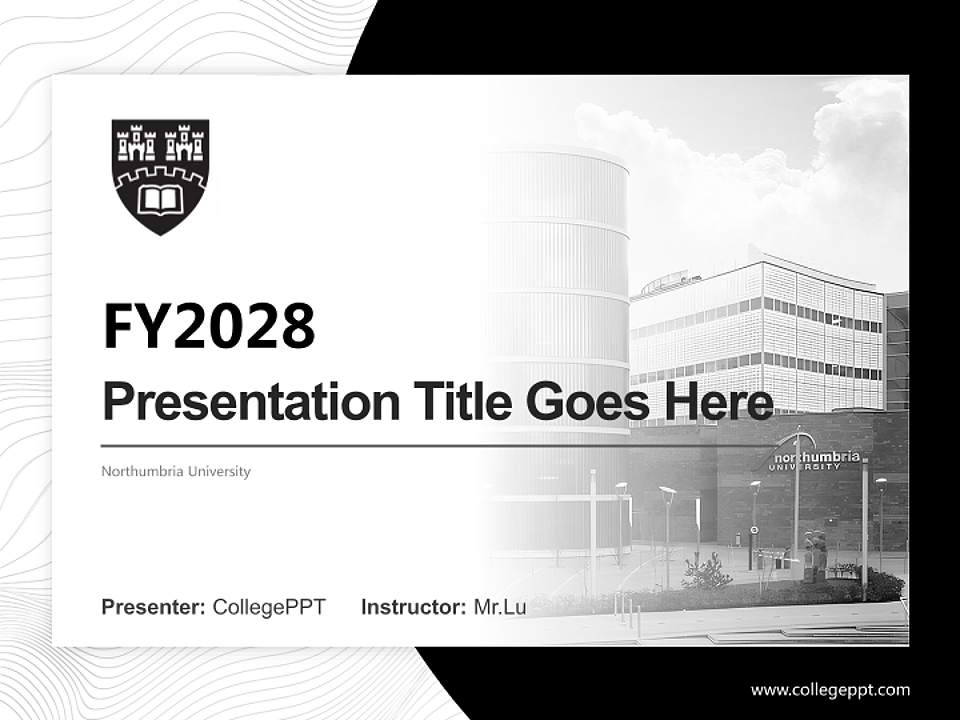 Northumbria University Academic Presentation/Research Findings Report PPT Template4:3 ratio PPT effect preview image5