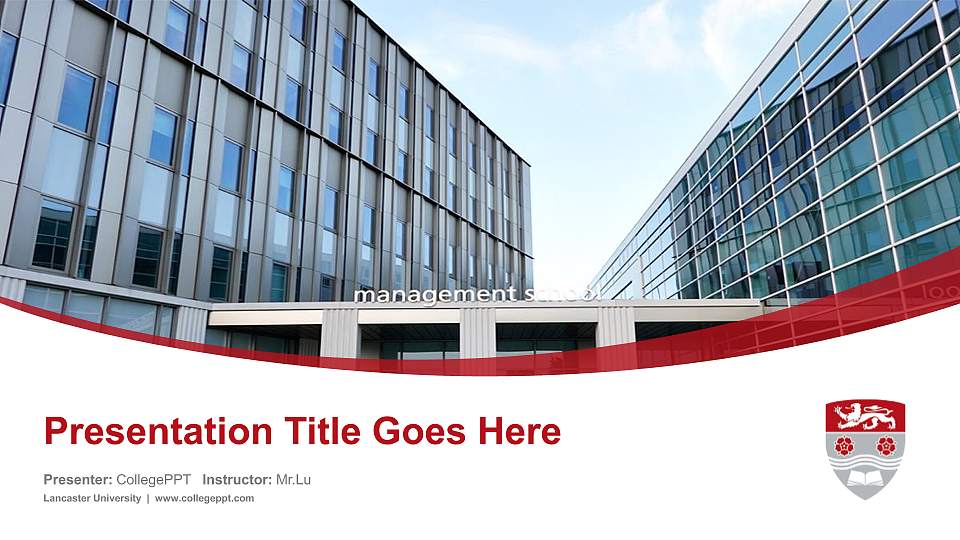 Lancaster University Course/Courseware Creation PPT Template16:9 ratio PPT effect preview image