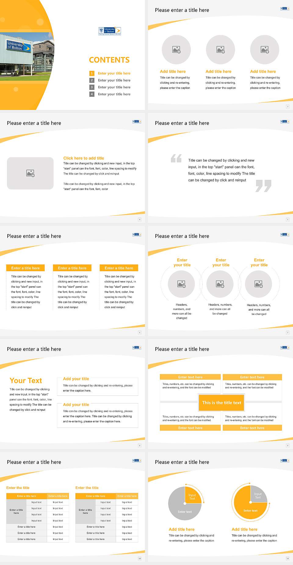 University of Bolton Course/Courseware Creation PPT Template4:3 ratio PPT effect preview image2