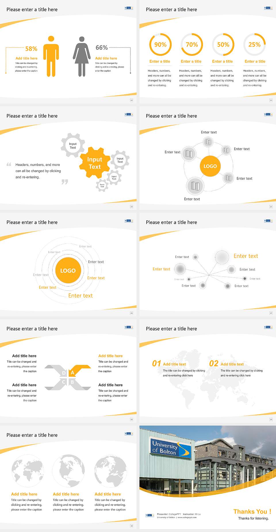 University of Bolton Course/Courseware Creation PPT Template4:3 ratio PPT effect preview image4