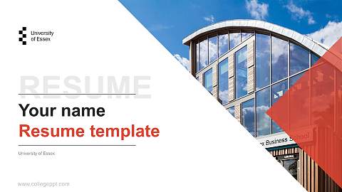 University of Essex Resume PPT Template