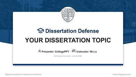 Heriot-Watt University Graduation Thesis Defense PPT Template