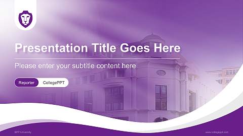 BPP University Lecture Sharing and Networking Event PPT Template