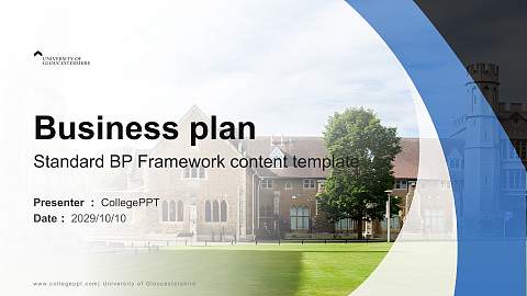 University of Gloucestershire Competition/Entrepreneurship Contest PPT Template