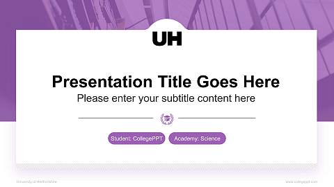 University of Hertfordshire National Scholarship Defense PPT Template