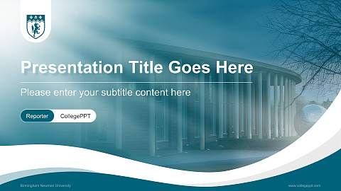 Birmingham Newman University Lecture Sharing and Networking Event PPT Template