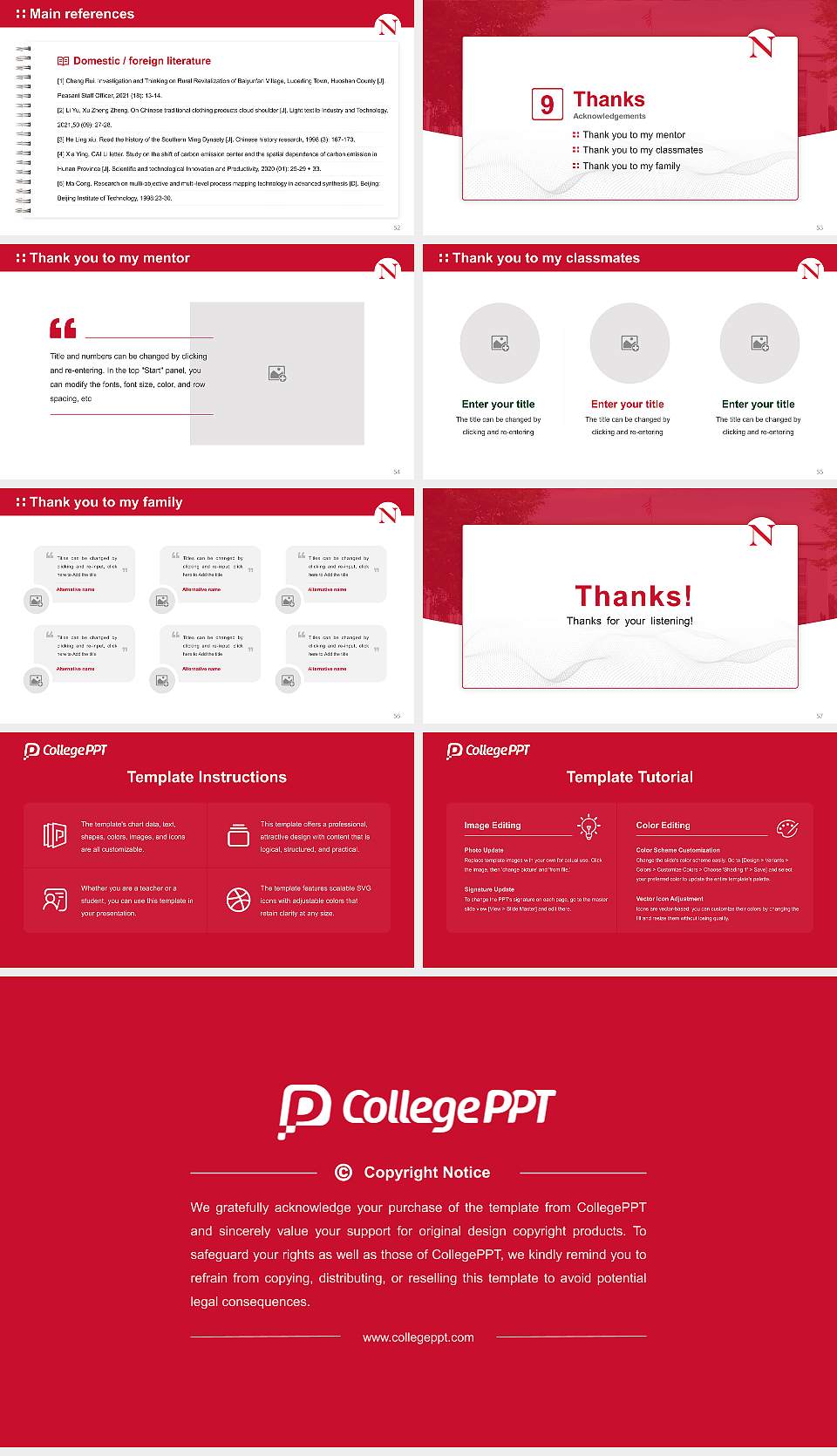 Northeastern University Graduation Thesis Defense PPT Template16:9 ratio PPT effect preview image7
