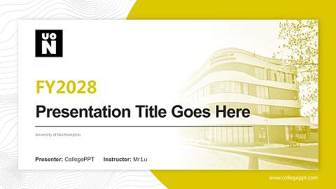 University of Northampton Academic Presentation/Research Findings Report PPT Template