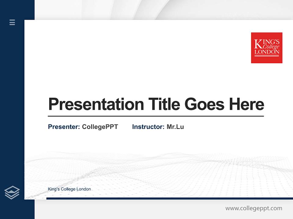 King’s College London Thesis Proposal/Graduation Defense PPT Template4:3 ratio PPT effect preview image5