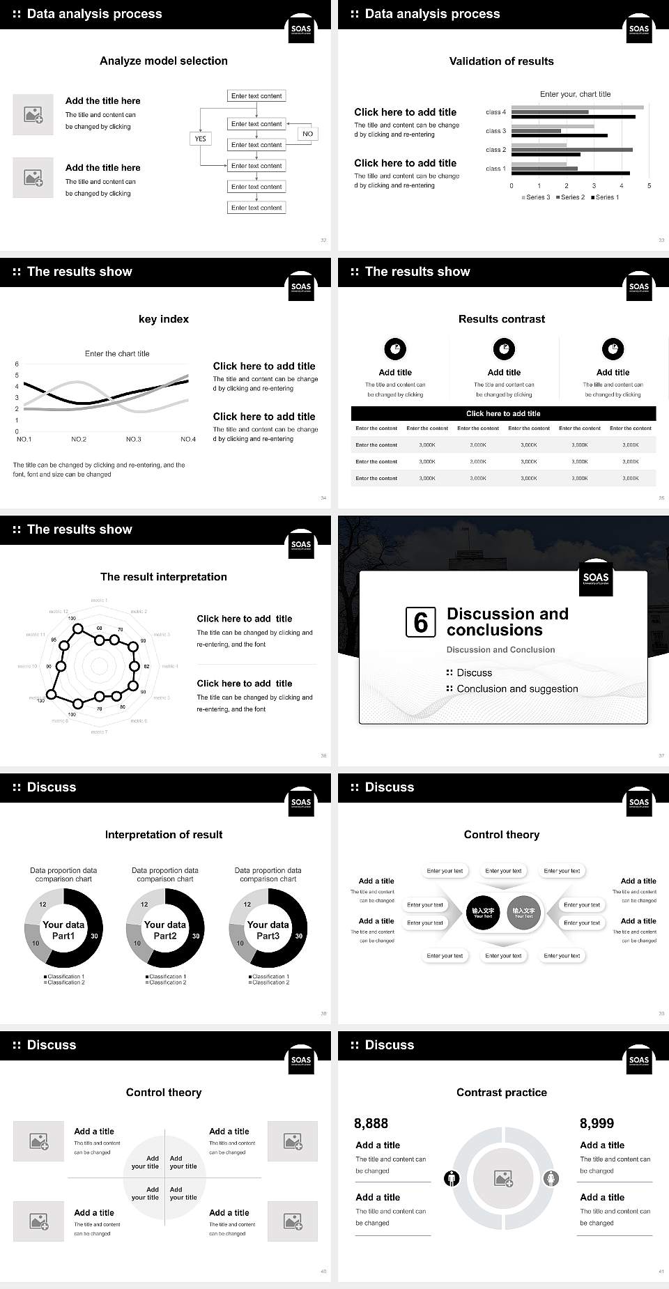 SOAS University of London Graduation Thesis Defense PPT Template4:3 ratio PPT effect preview image5
