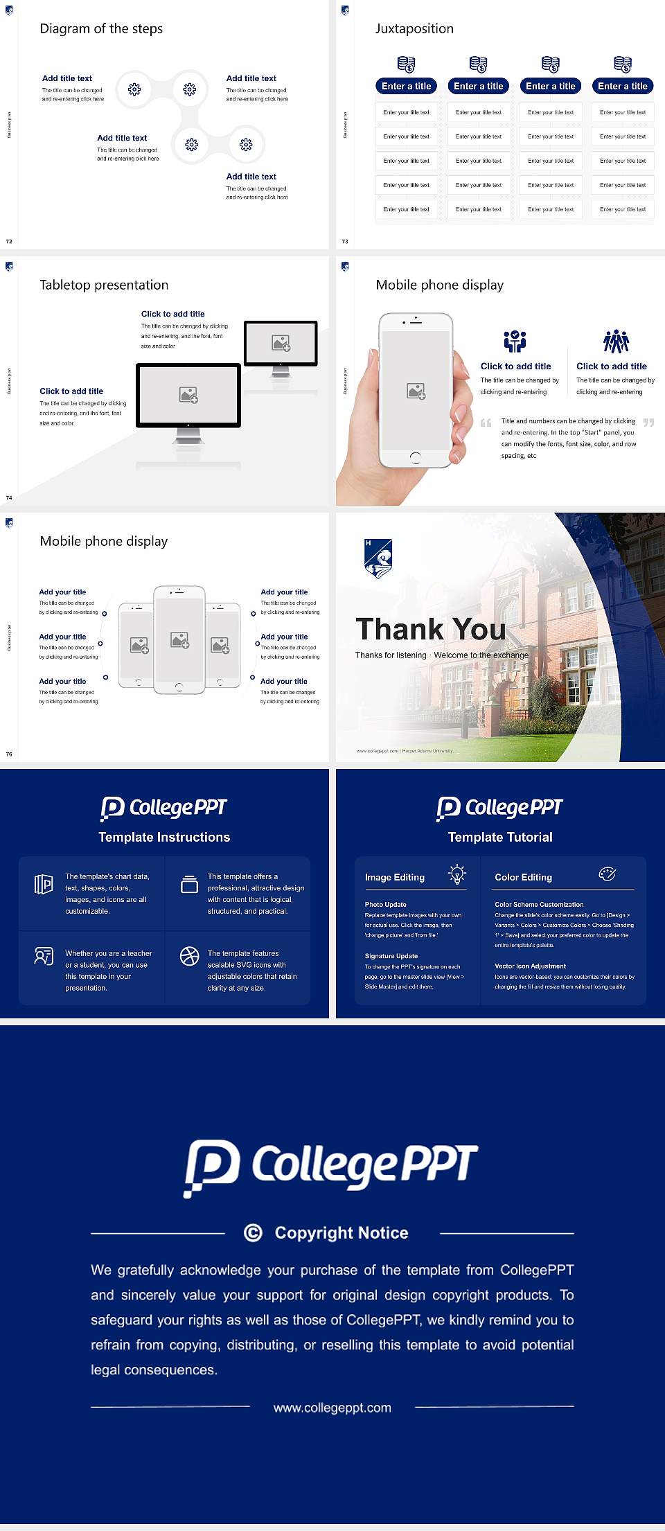 Harper Adams University Competition/Entrepreneurship Contest PPT Template4:3 ratio PPT effect preview image9
