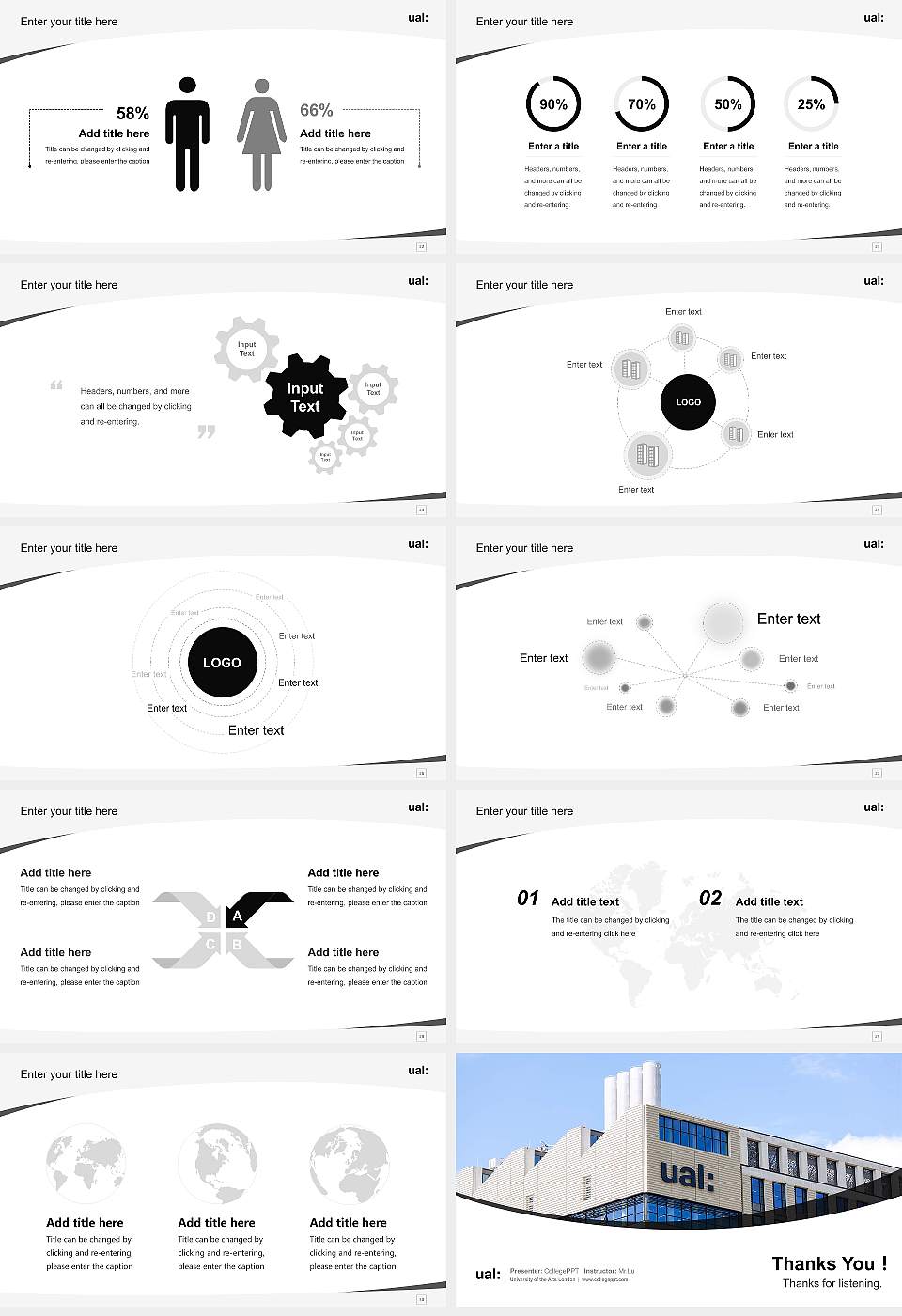 University of the Arts London Course/Courseware Creation PPT Template16:9 ratio PPT effect preview image4
