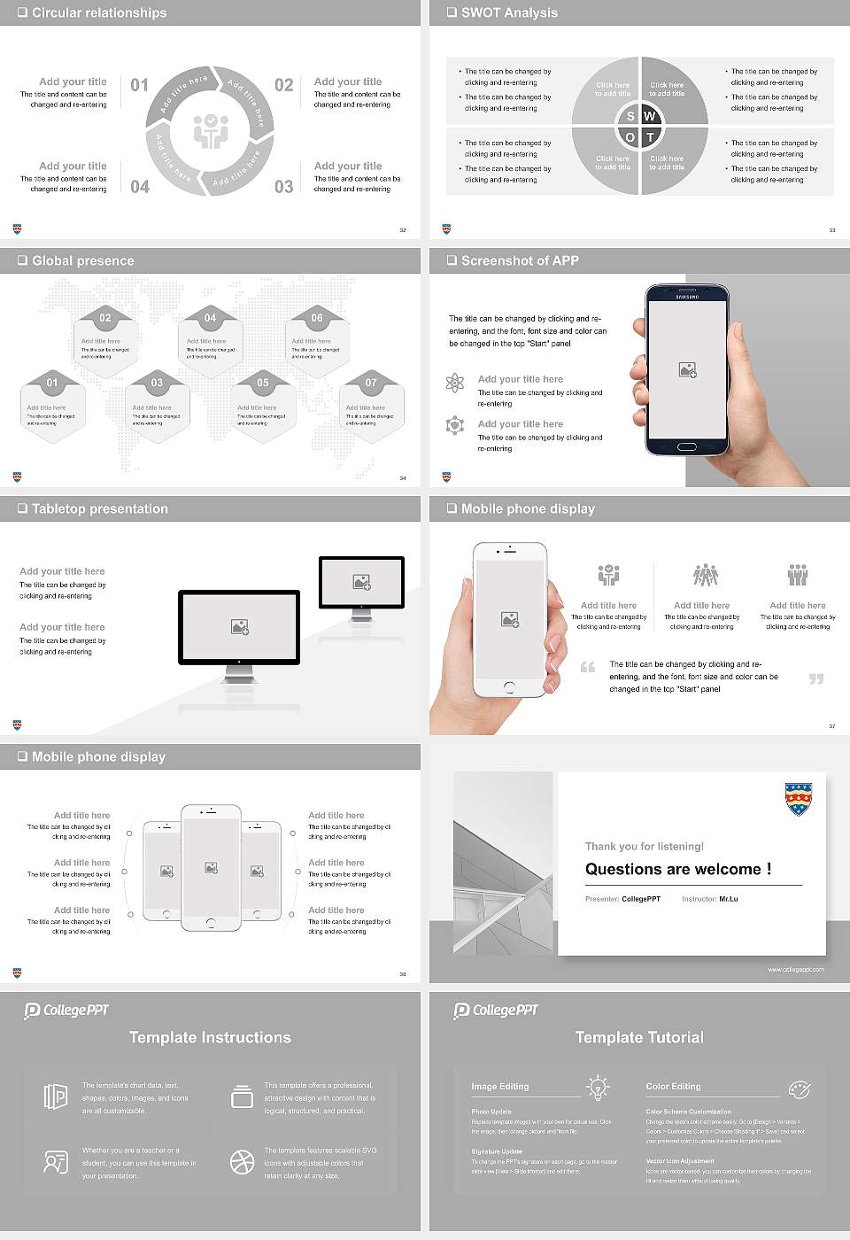 University of Plymouth General Purpose PPT Template16:9 ratio PPT effect preview image5