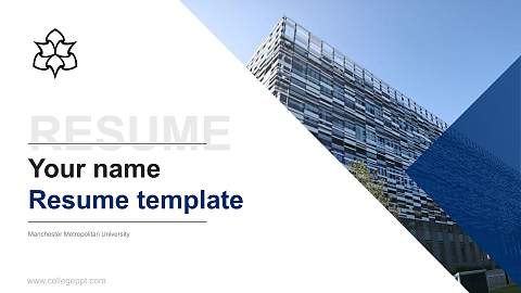 Manchester Metropolitan University Resume PPT Template