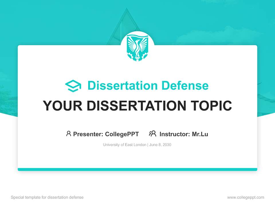 University of East London Graduation Thesis Defense PPT Template4:3 ratio PPT effect preview image7