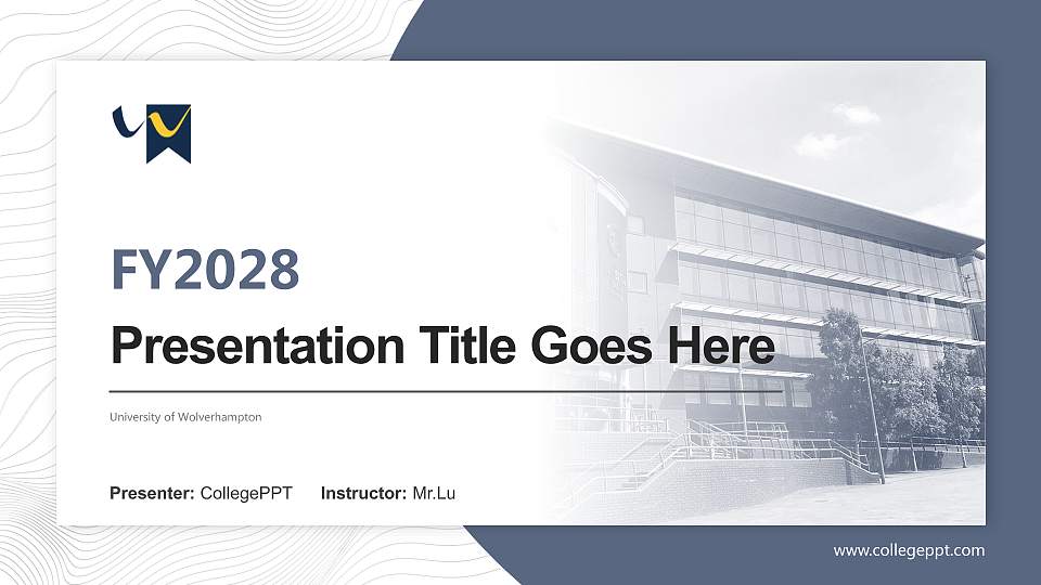 University of Wolverhampton Academic Presentation/Research Findings Report PPT Template16:9 ratio PPT effect preview image