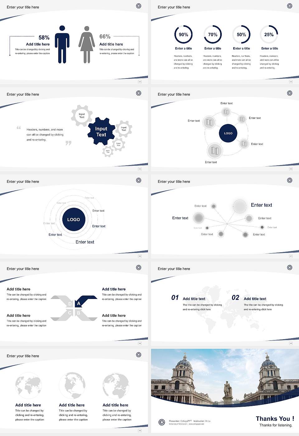 University of Greenwich Course/Courseware Creation PPT Template16:9 ratio PPT effect preview image4