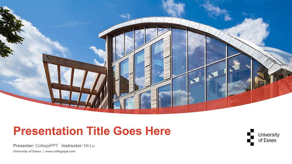 University of Essex Course/Courseware Creation PPT Template16:9 ratio PPT effect preview image