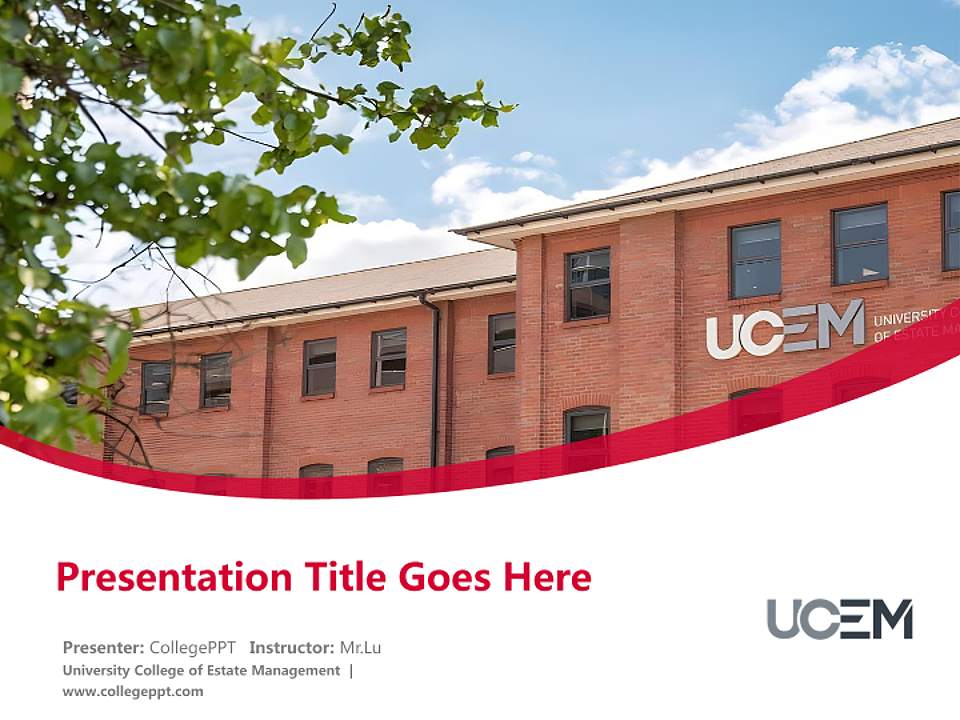University College of Estate Management Course/Courseware Creation PPT Template4:3 ratio PPT effect preview image5