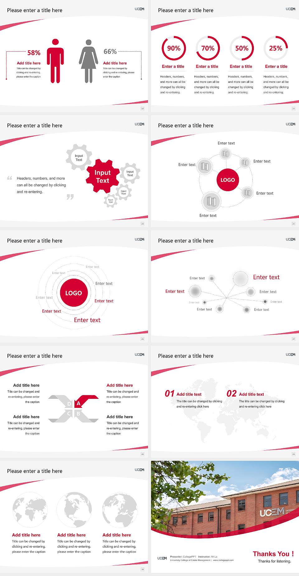 University College of Estate Management Course/Courseware Creation PPT Template4:3 ratio PPT effect preview image4