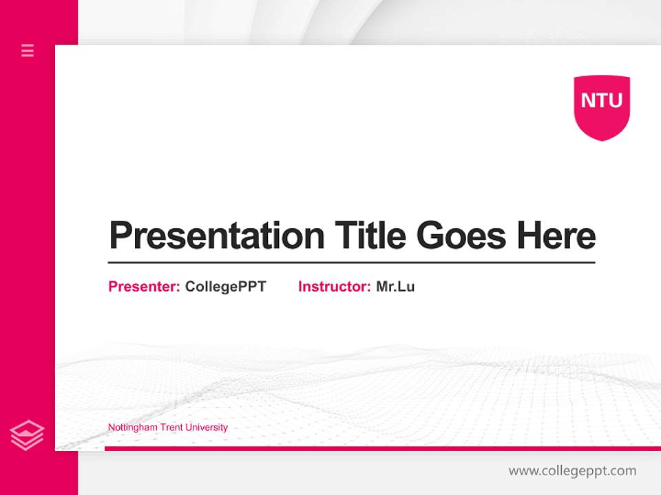 Nottingham Trent University Thesis Proposal/Graduation Defense PPT Template4:3 ratio PPT effect preview image5