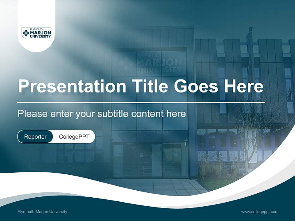 Plymouth Marjon University Lecture Sharing and Networking Event PPT Template4:3 ratio PPT effect preview image4