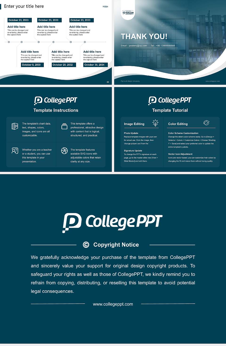 Plymouth Marjon University Lecture Sharing and Networking Event PPT Template4:3 ratio PPT effect preview image4