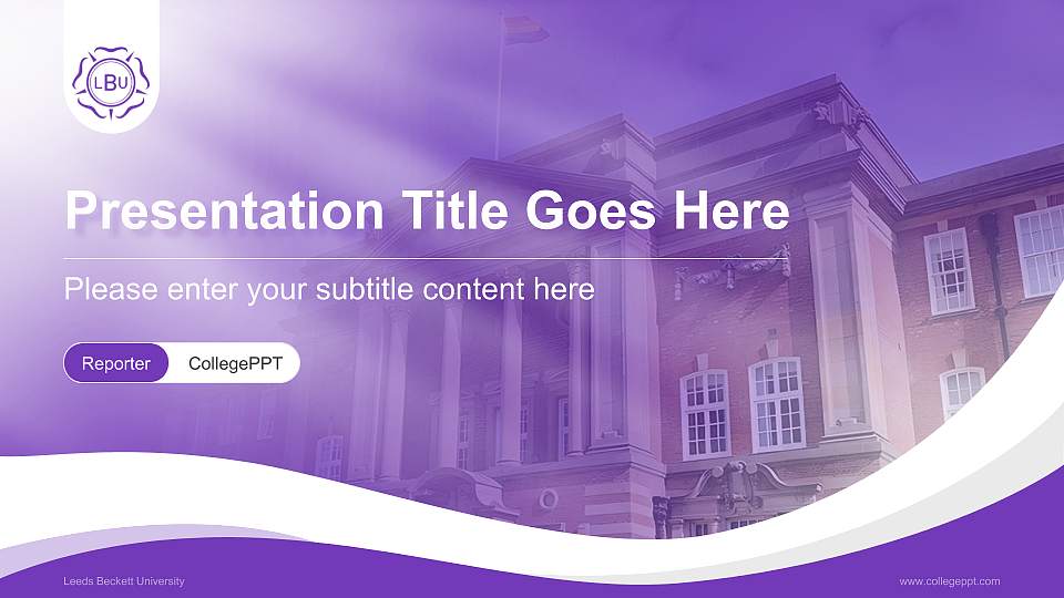 Leeds Beckett University Lecture Sharing and Networking Event PPT Template16:9 ratio PPT effect preview image
