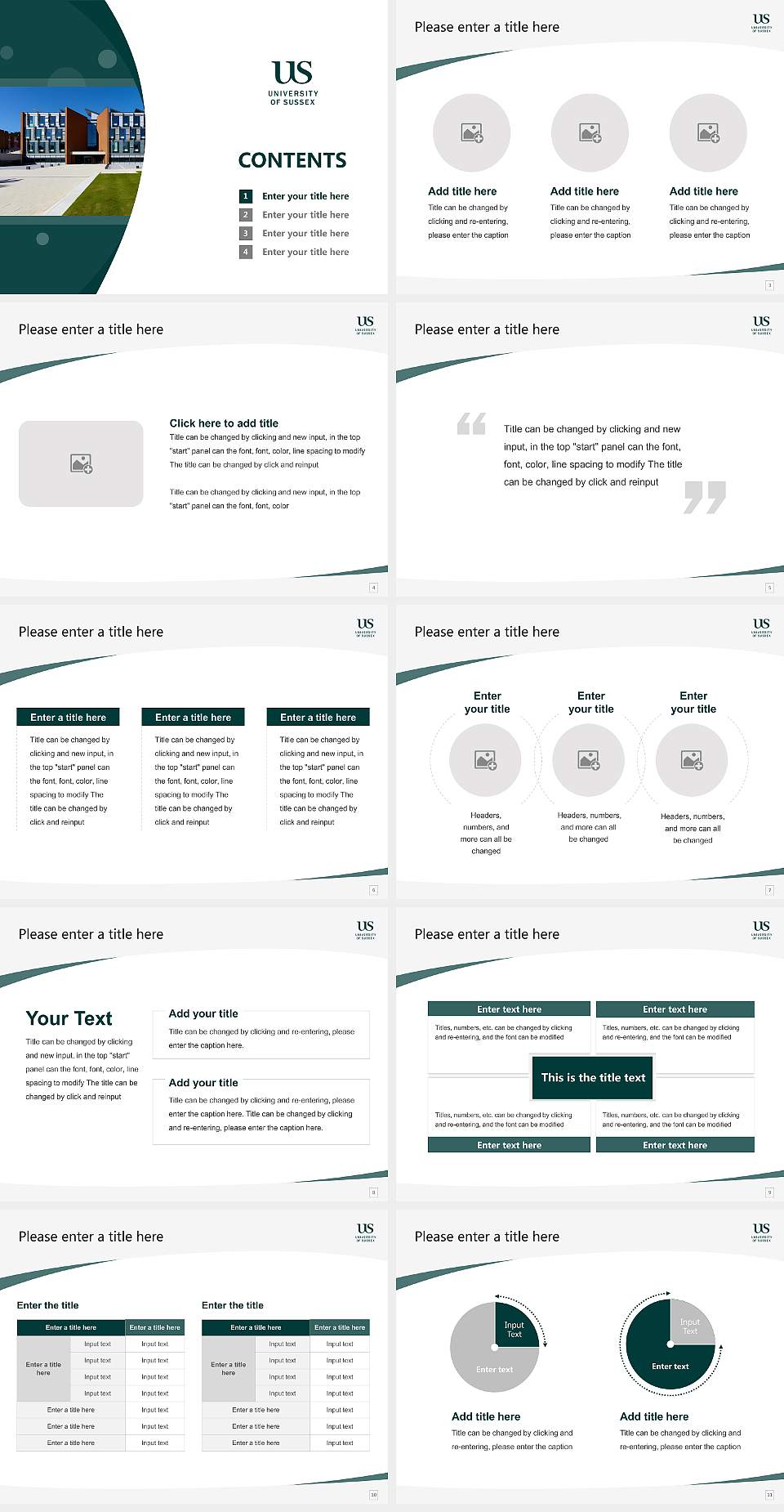 University of Sussex Course/Courseware Creation PPT Template4:3 ratio PPT effect preview image2