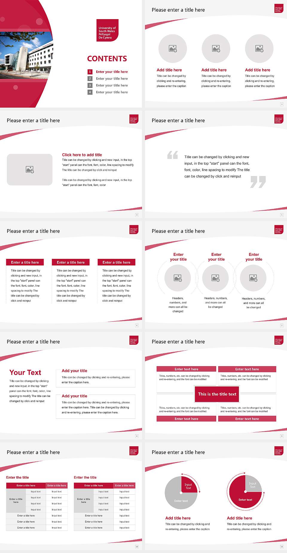 University of South Wales Course/Courseware Creation PPT Template4:3 ratio PPT effect preview image2