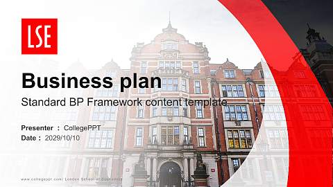 London School of Economics Competition/Entrepreneurship Contest PPT Template
