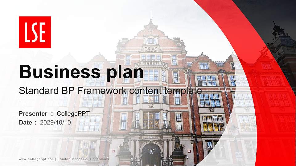 London School of Economics Competition/Entrepreneurship Contest PPT Template16:9 ratio PPT effect preview image